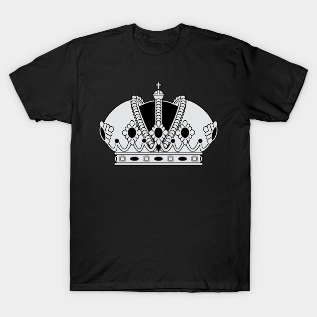 Imperial crown (silver and black) T-Shirt by PabloDeChenez